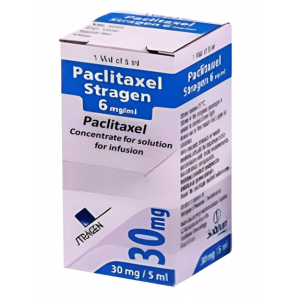 PACLITAXEL STRAGEN 30 MG / 5 ML ( PACLITAXEL 6 MG / ML ) CONCENTRATE FOR DILUTION FOR IV INFUSION 5 ML VIAL